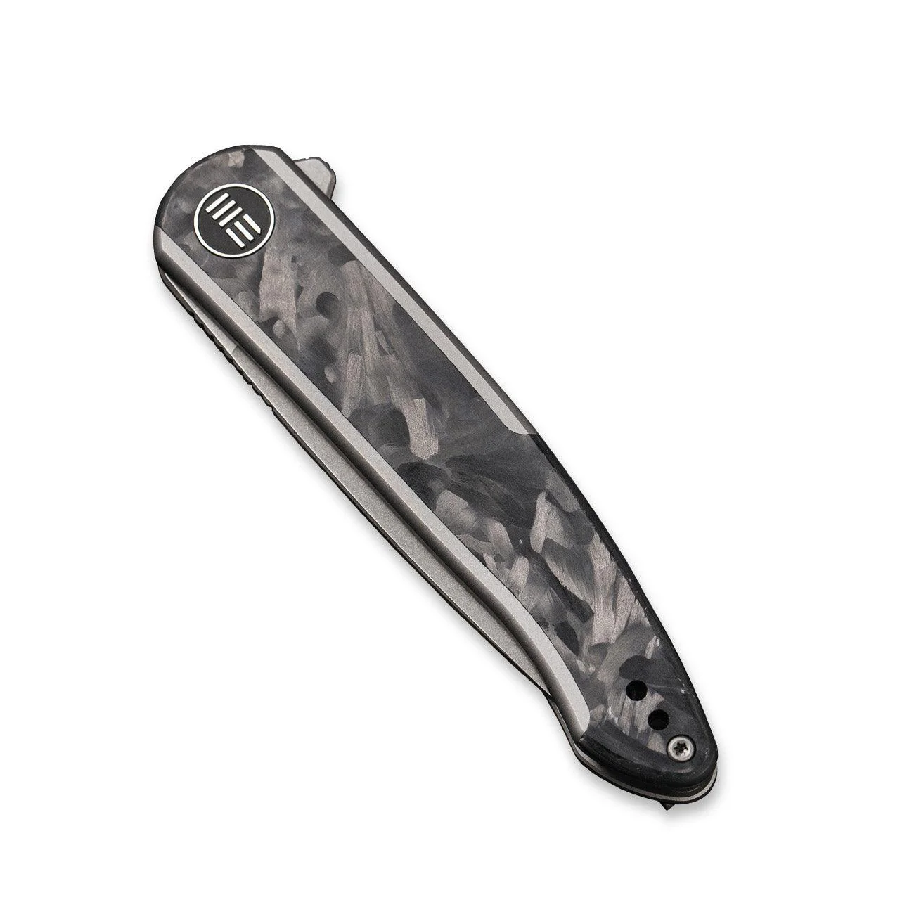 WEKNIFE Smooth Sentinel Flipper Knife Titanium & Carbon Fiber Handle (2.97" CPM 20CV Blade) WE20043-1 - Image 5