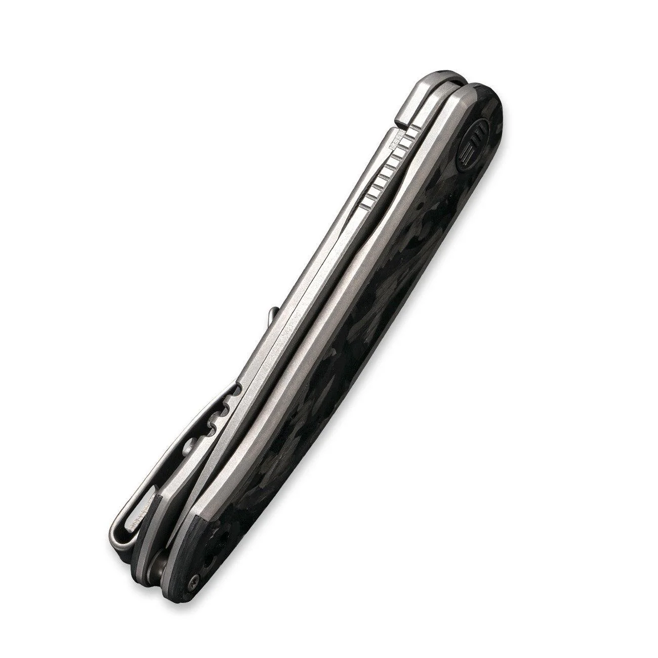 WEKNIFE Smooth Sentinel Flipper Knife Titanium & Carbon Fiber Handle (2.97" CPM 20CV Blade) WE20043-1 - Image 7