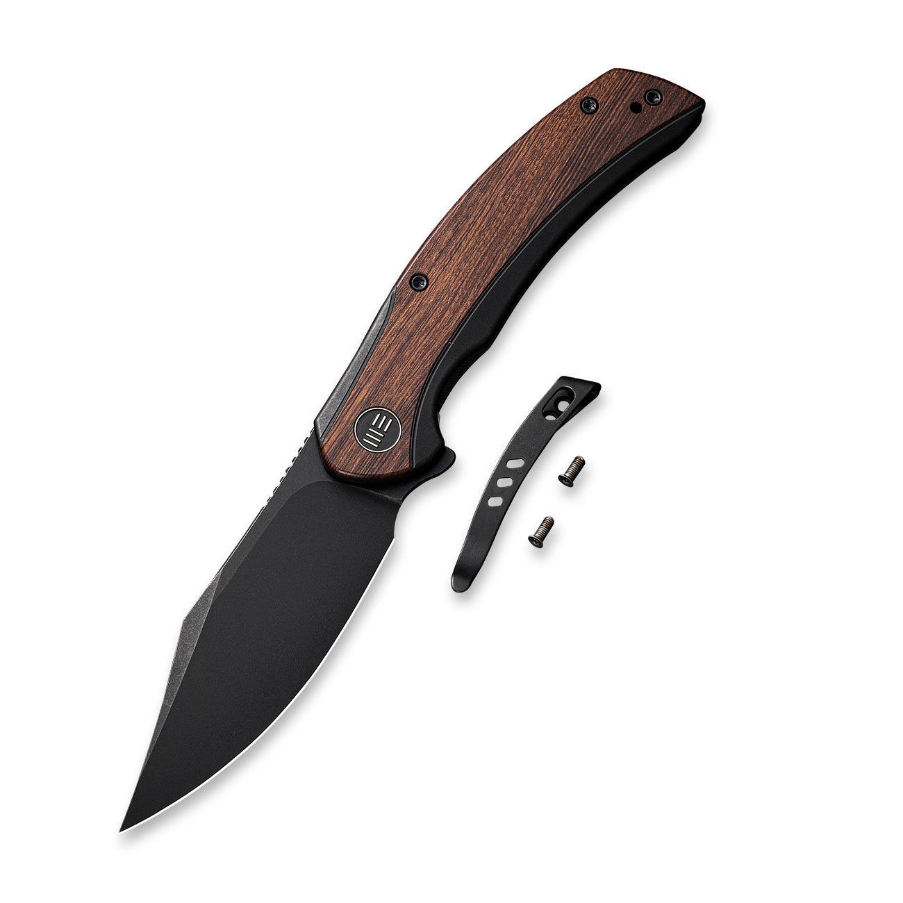 WEKNIFE Snick Flipper Knife Titanium & Wood Handle (3.47" CPM 20CV Blade) WE19022F-3 - Image 4