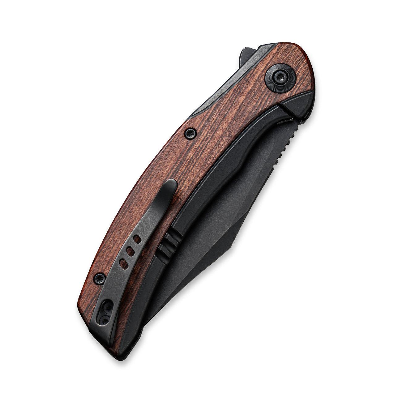 WEKNIFE Snick Flipper Knife Titanium & Wood Handle (3.47" CPM 20CV Blade) WE19022F-3 - Image 6