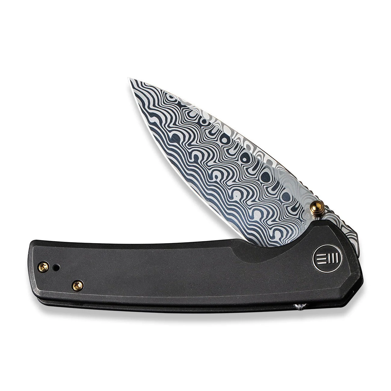 WEKNIFE Subjugator Flipper & Thumb Stud Knife Titanium Handle (3.48" Damasteel Blade) WE21014C-DS1 - Image 4