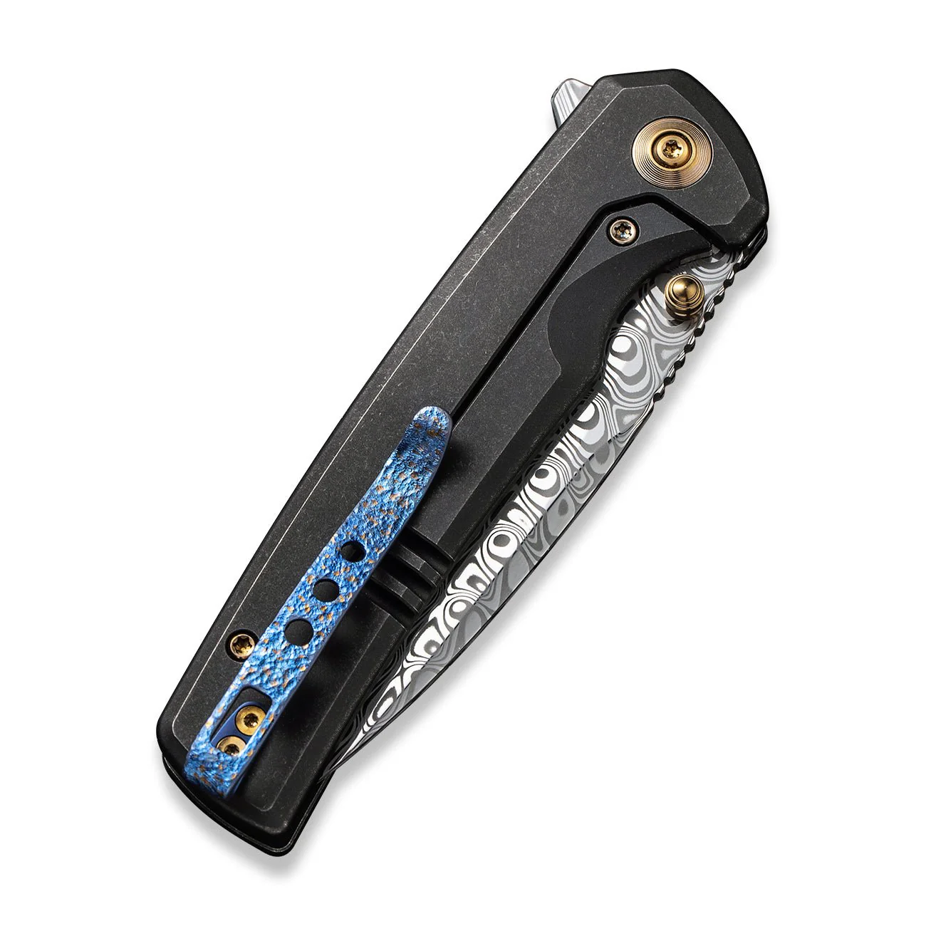 WEKNIFE Subjugator Flipper & Thumb Stud Knife Titanium Handle (3.48" Damasteel Blade) WE21014C-DS1 - Image 6
