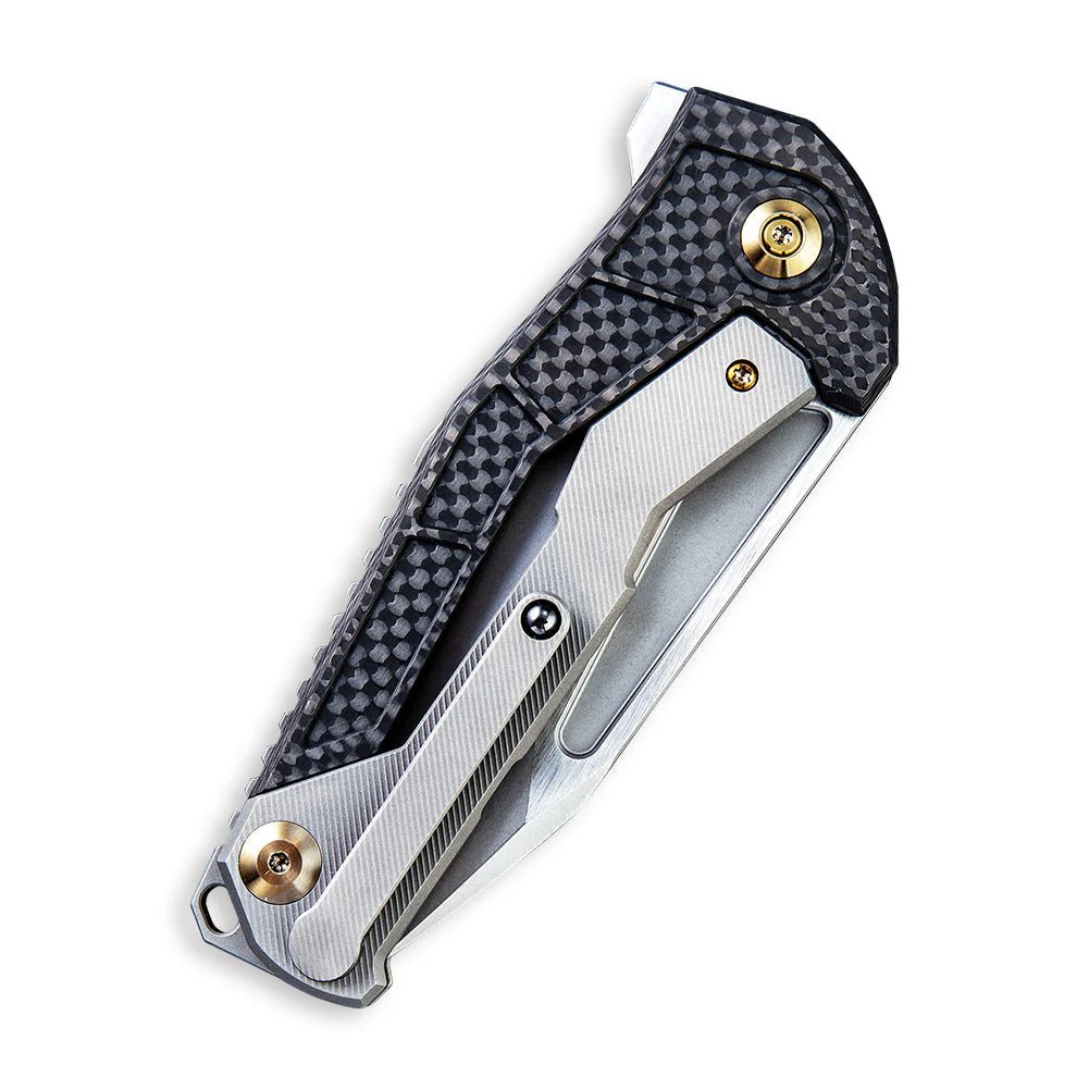 WEKNIFE Sugga Flipper Knife Titanium & Carbon Fiber Handle (3.55" CPM S35VN Blade) 915A - Image 3