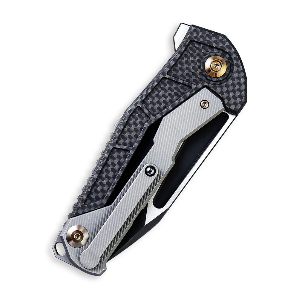 WEKNIFE Sugga Flipper Knife Titanium & Carbon Fiber Handle (3.55" CPM S35VN Blade) 915B - Image 3