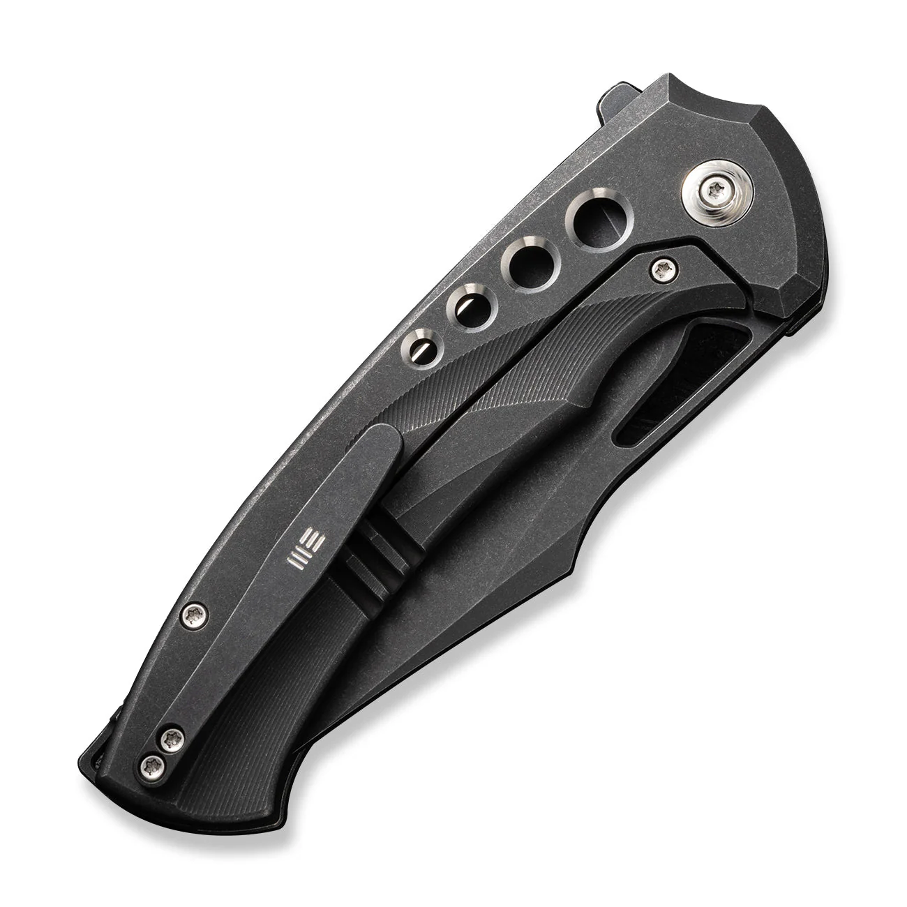 WEKNIFE Swiftfin Flipper & Thumb Hole Knife Titanium Handle (3.8" CPM 20CV Blade) WE23051-1 - Image 7
