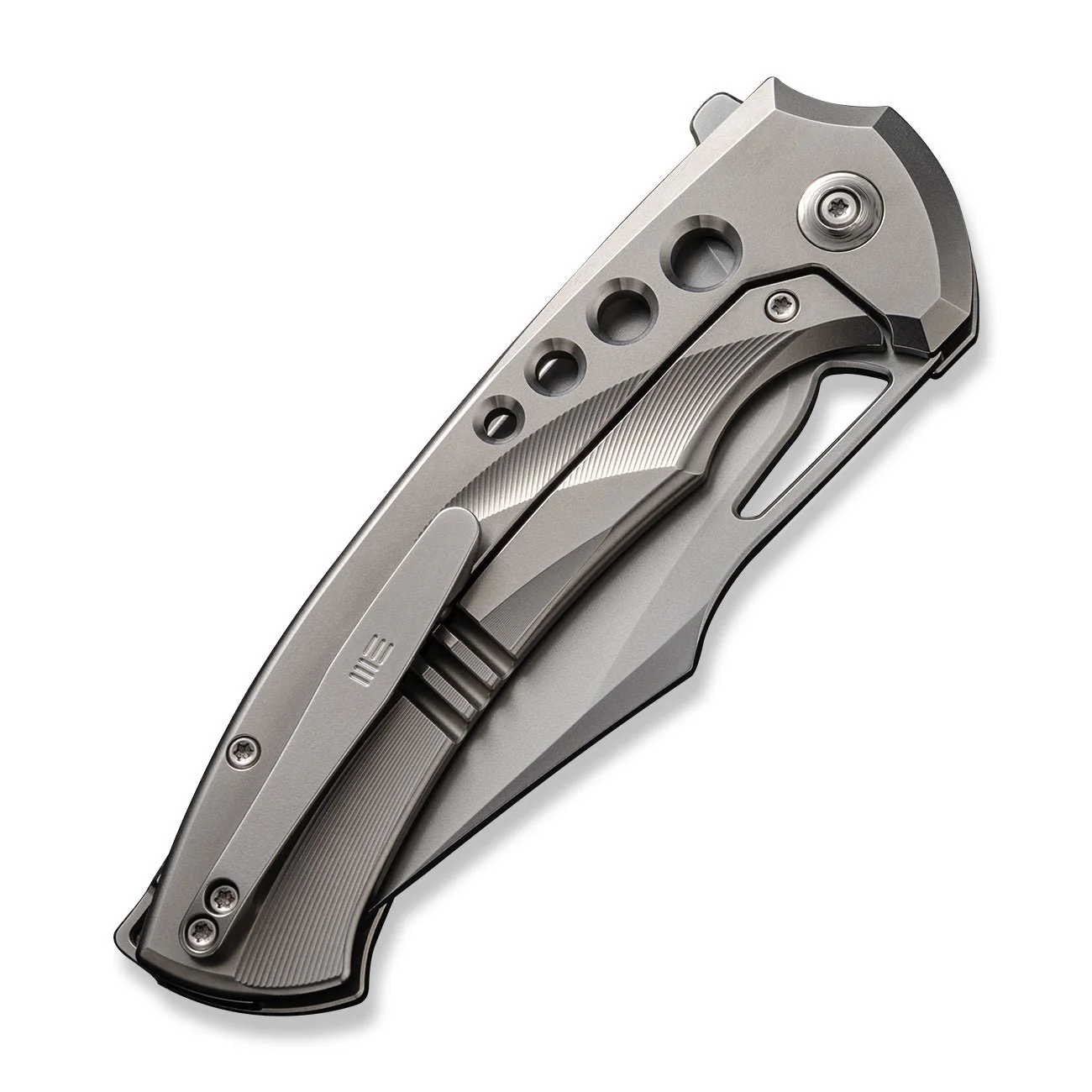 WEKNIFE Swiftfin Flipper & Thumb Hole Knife Titanium Handle (3.8" CPM 20CV Blade) WE23051-2 - Image 7