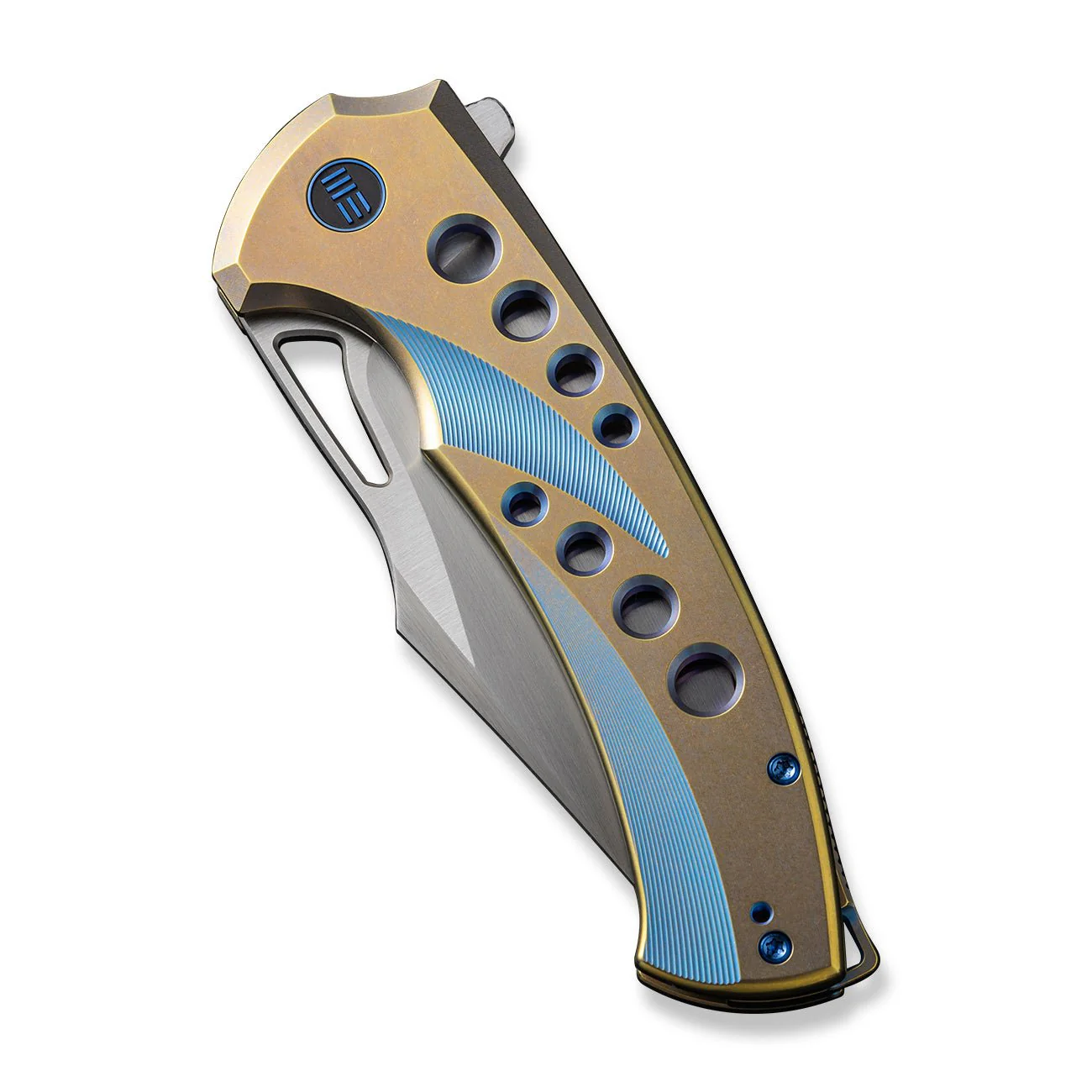 WEKNIFE Swiftfin Flipper & Thumb Hole Knife Titanium Handle (3.8" CPM 20CV Blade) WE23051-4 - Image 6