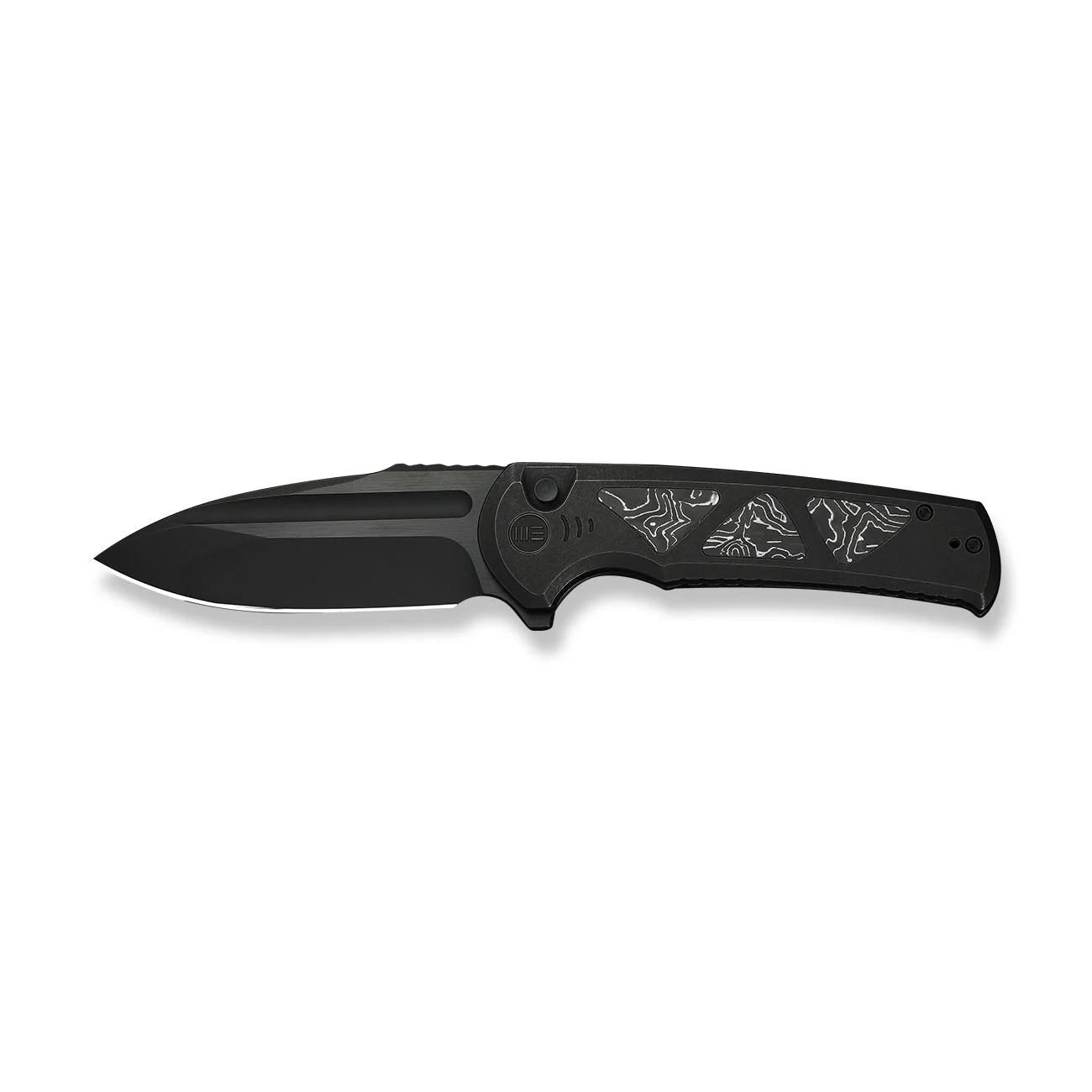 WEKNIFE Sylox Flipper & Button Lock Knife Titanium & Carbon Fiber Handle (3.8" M390 Blade) WE24027-1 - Image 4