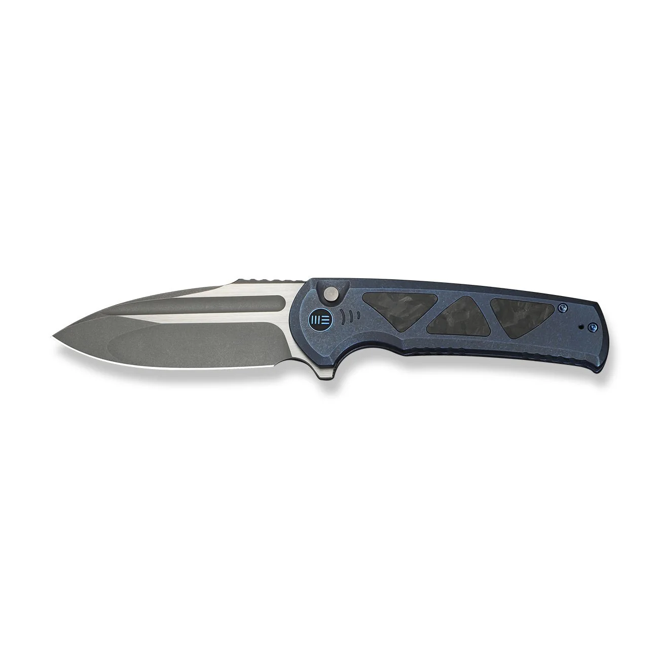 WEKNIFE Sylox Flipper & Button Lock Knife Titanium & Carbon Fiber Handle (3.8" M390 Blade) WE24027-2 - Image 4