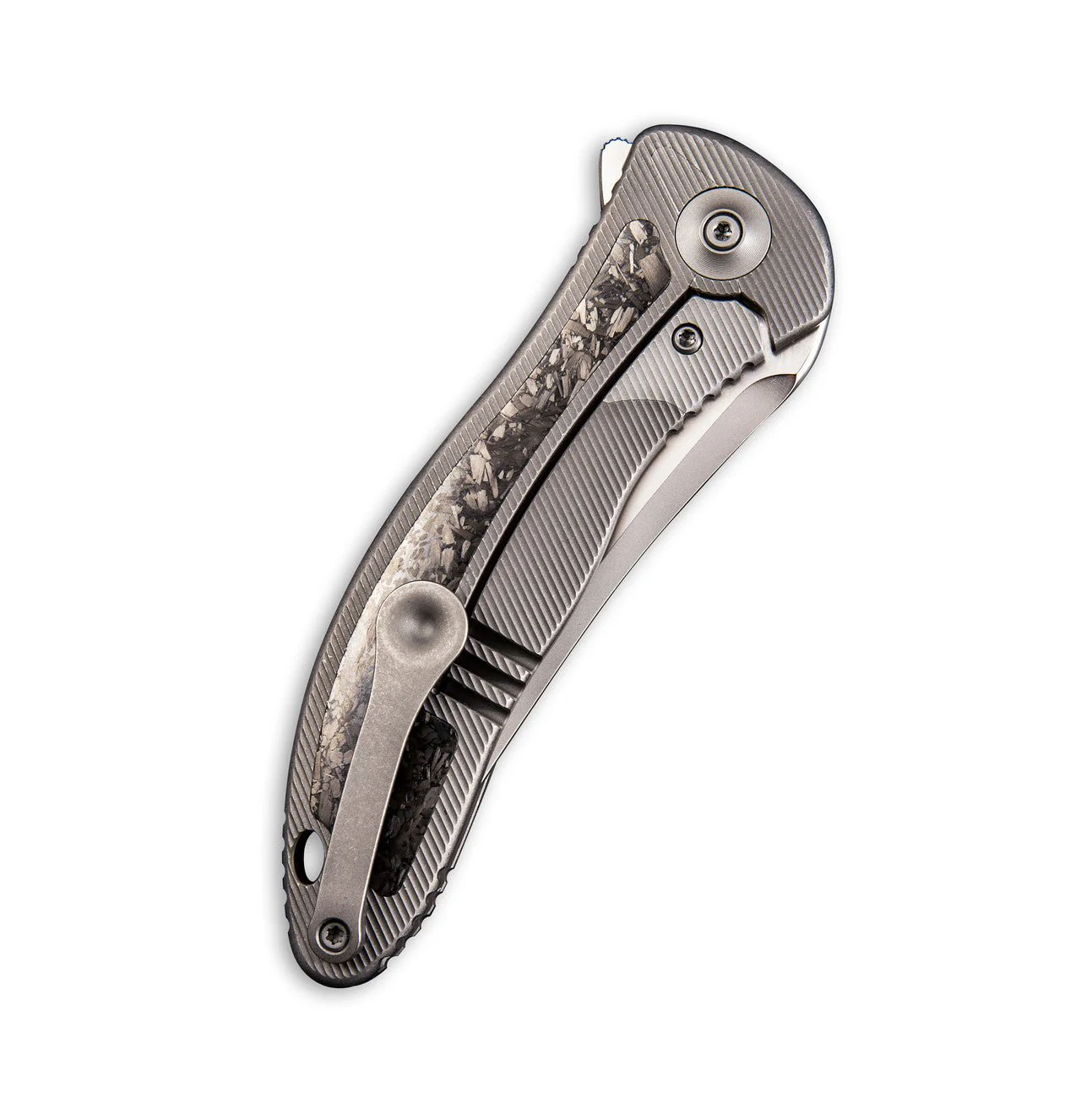 WEKNIFE Synergy2 Flipper Knife Titanium & Carbon Fiber Handle (3.49" M390 Blade) 912CF-A - Image 3