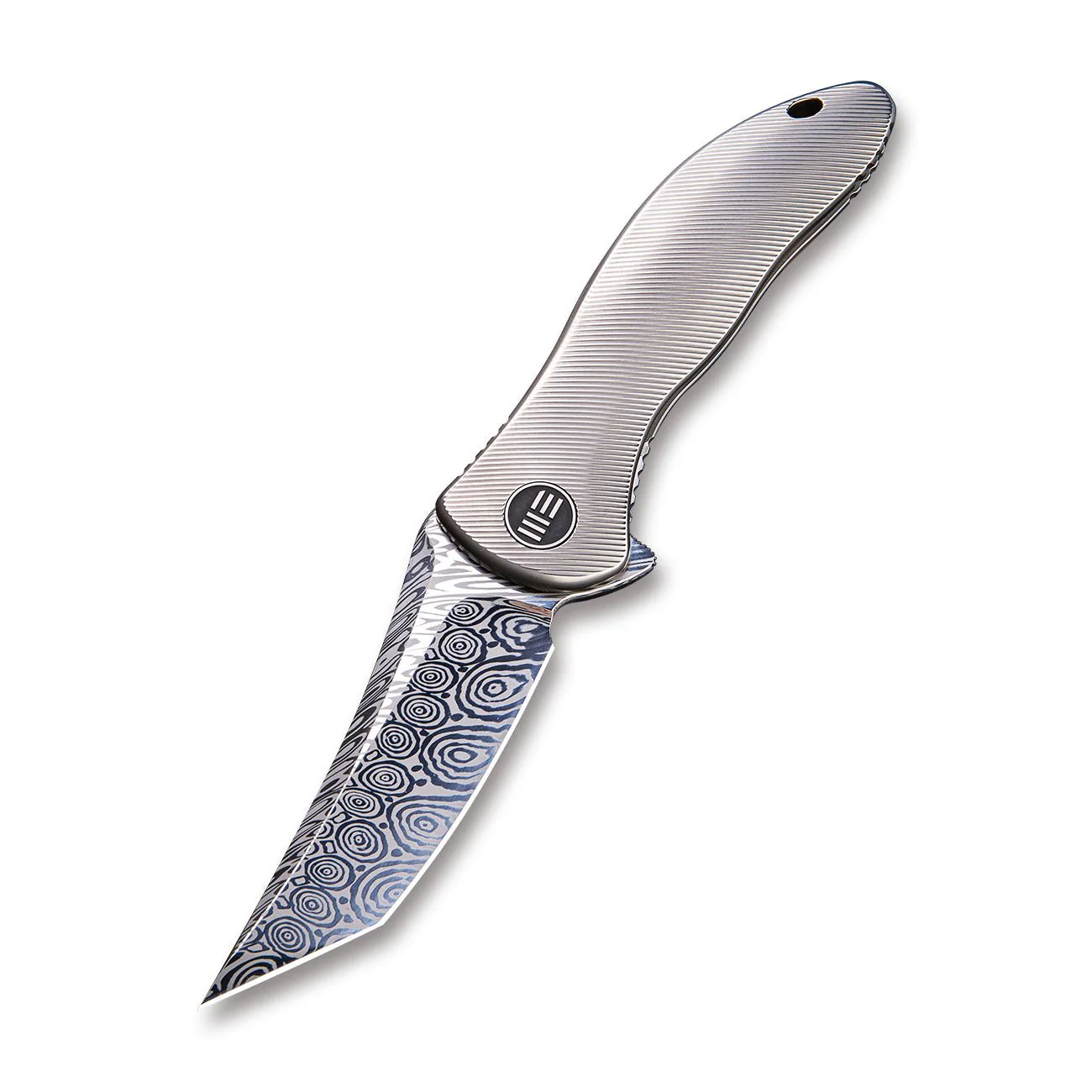 WEKNIFE Synergy2 Flipper Knife Titanium Handle (3.49" Damasteel Blade) 912DS-2 - Image 3