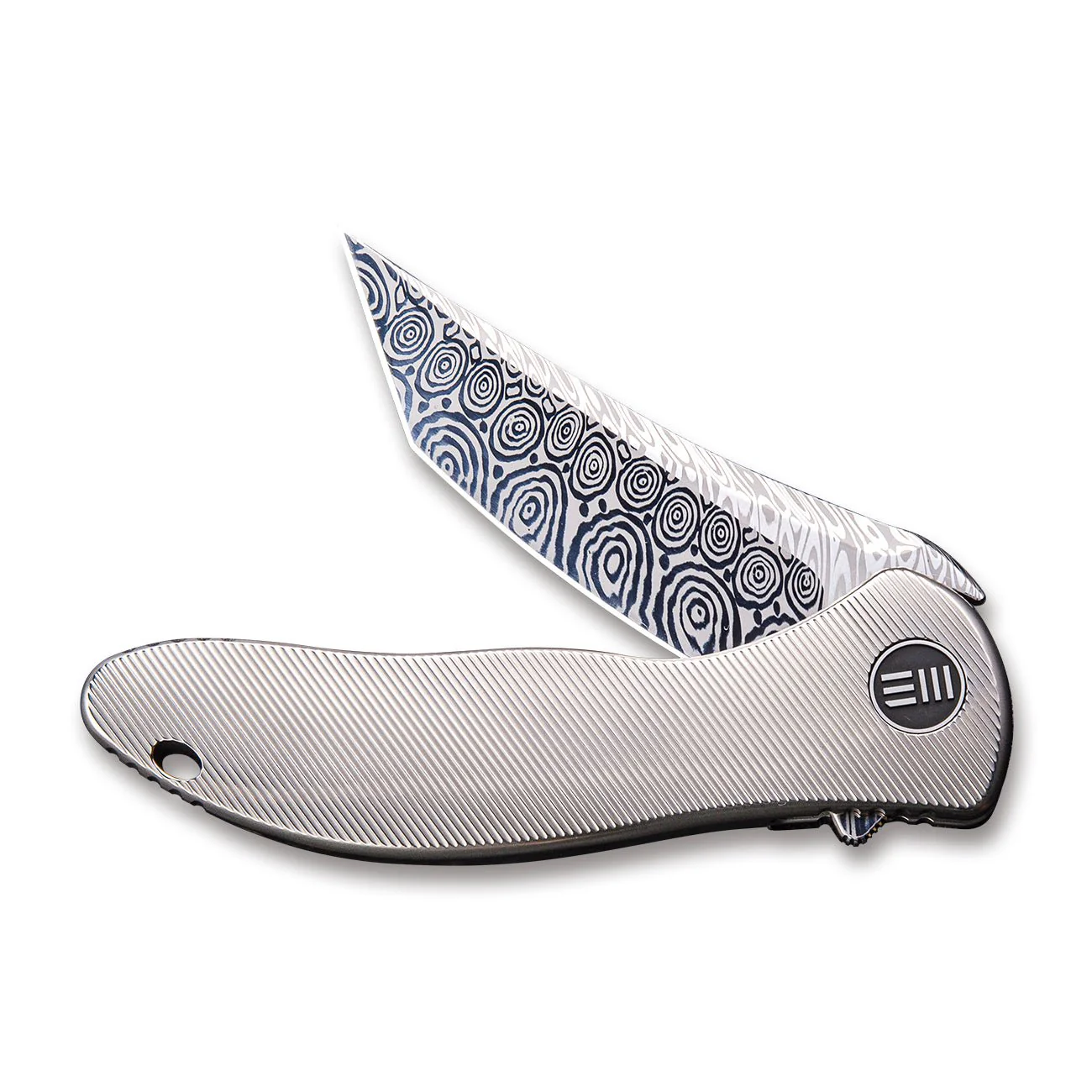 WEKNIFE Synergy2 Flipper Knife Titanium Handle (3.49" Damasteel Blade) 912DS-2 - Image 4