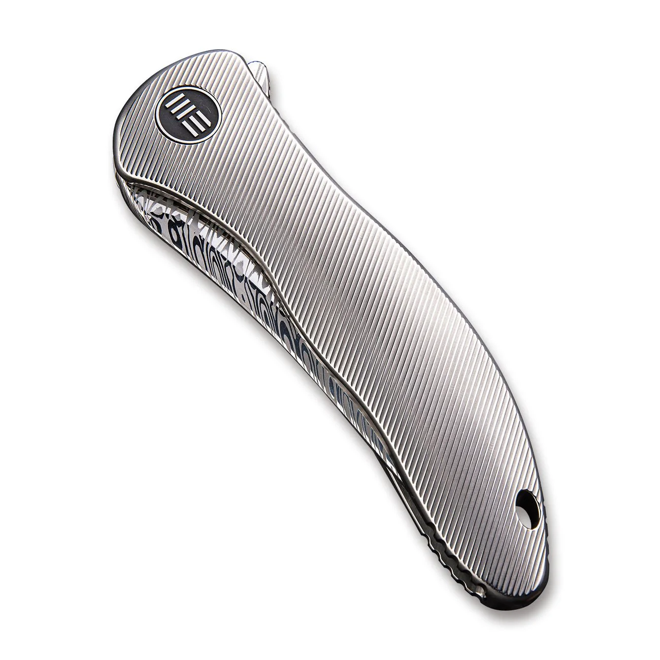 WEKNIFE Synergy2 Flipper Knife Titanium Handle (3.49" Damasteel Blade) 912DS-2 - Image 5