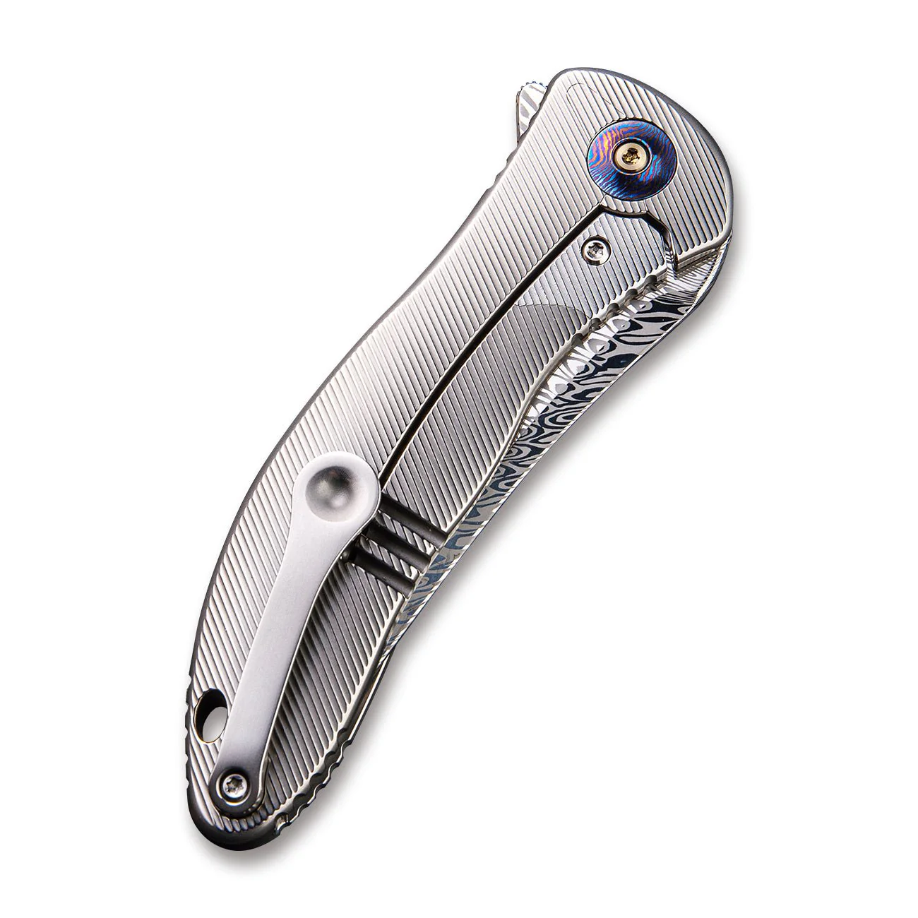 WEKNIFE Synergy2 Flipper Knife Titanium Handle (3.49" Damasteel Blade) 912DS-2 - Image 6