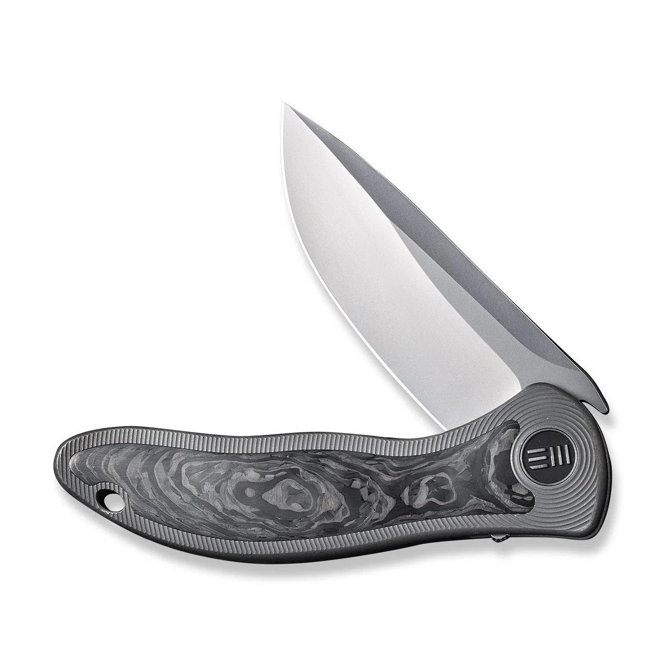 WEKNIFE Synergy2v2 Flipper Knife Titanium & Carbon Fiber Handle (3.49" CPM 20CV Blade) WE18046CF-1 - Image 5