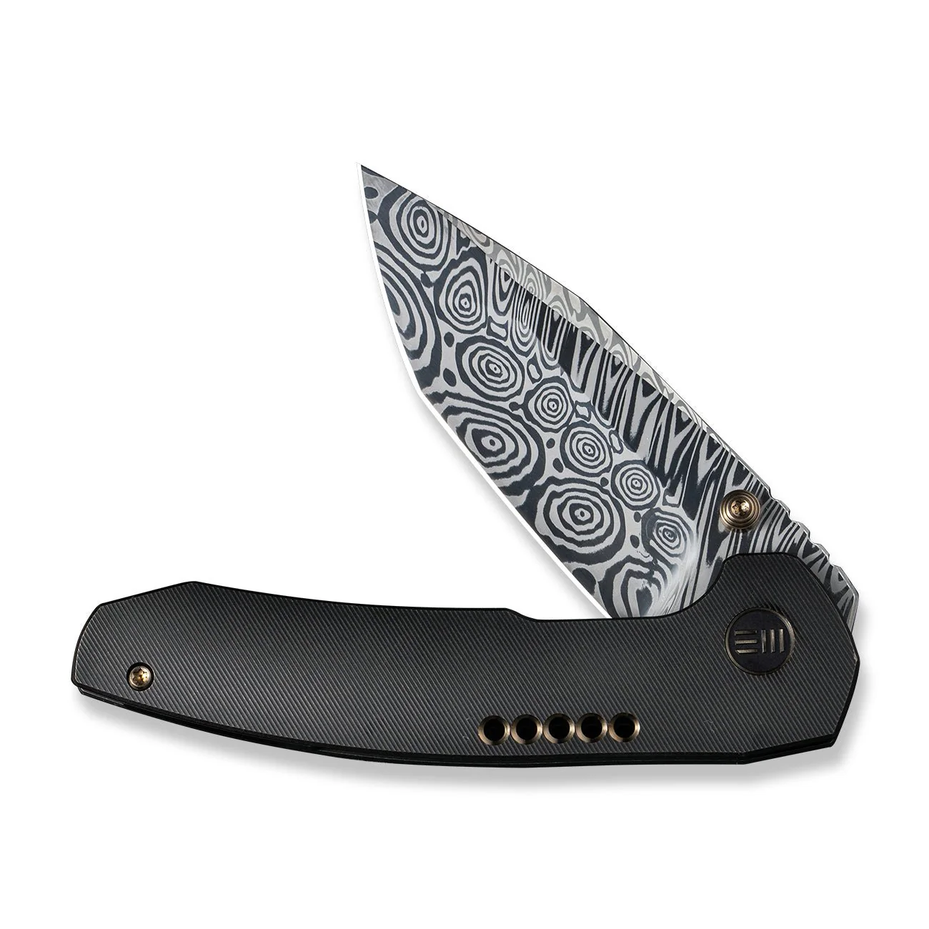 WEKNIFE Trogon Thumb Stud Knife Titanium Handle (3.2" Damasteel Blade) WE22002B-DS1 - Image 5