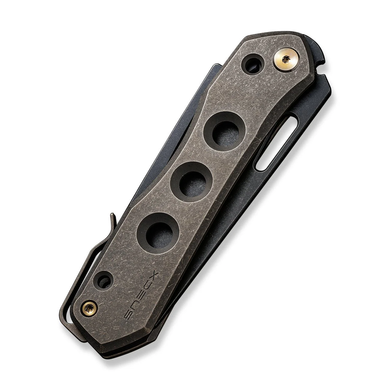 WEKNIFE Vision R Manual Thumb & Thumb Hole & Superlock Knife Titanium Handle (3.54" CPM 20CV Blade) WE21031-4 - Image 7
