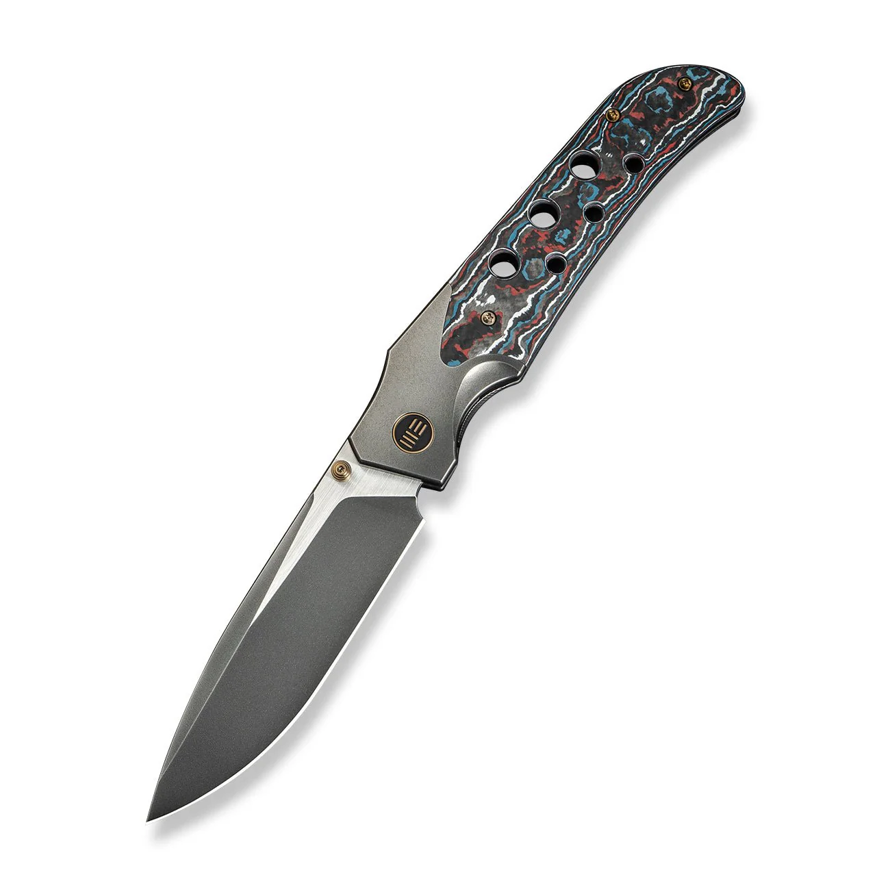 WEKNIFE WE-Guthrie Thumb Stud & Front Flipper Knife Titanium & FatCarbon Fiber Handle (3.94" CPM 20CV Blade) WE23072B-3 - Image 3