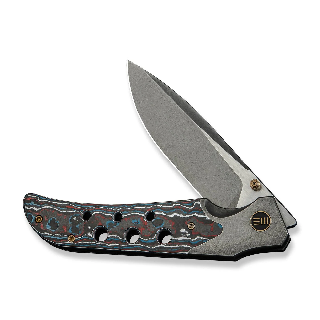 WEKNIFE WE-Guthrie Thumb Stud & Front Flipper Knife Titanium & FatCarbon Fiber Handle (3.94" CPM 20CV Blade) WE23072B-3 - Image 5