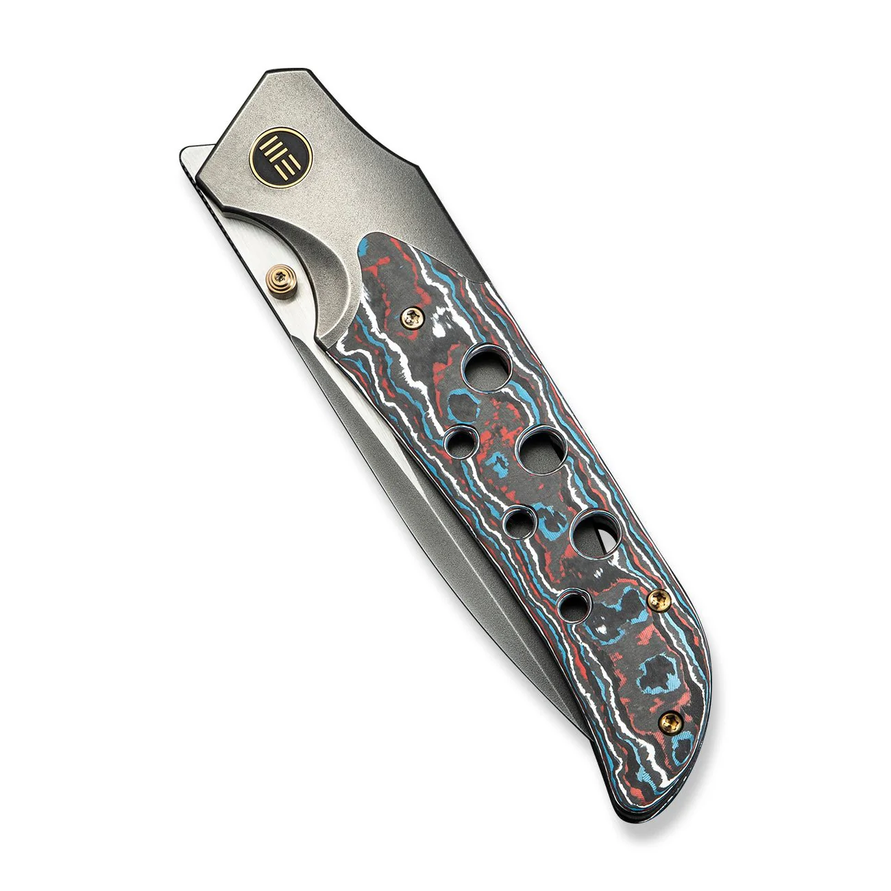 WEKNIFE WE-Guthrie Thumb Stud & Front Flipper Knife Titanium & FatCarbon Fiber Handle (3.94" CPM 20CV Blade) WE23072B-3 - Image 6