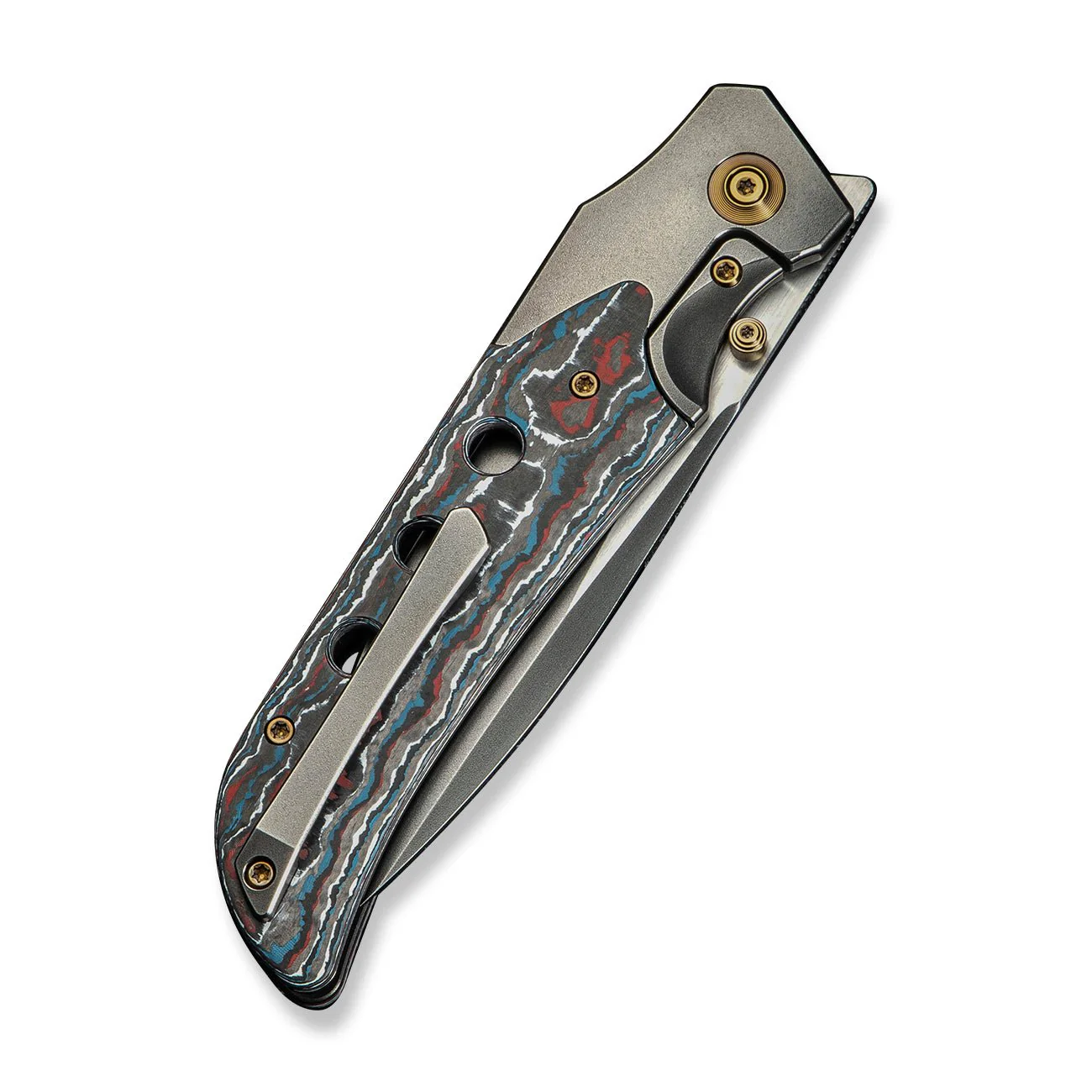 WEKNIFE WE-Guthrie Thumb Stud & Front Flipper Knife Titanium & FatCarbon Fiber Handle (3.94" CPM 20CV Blade) WE23072B-3 - Image 7