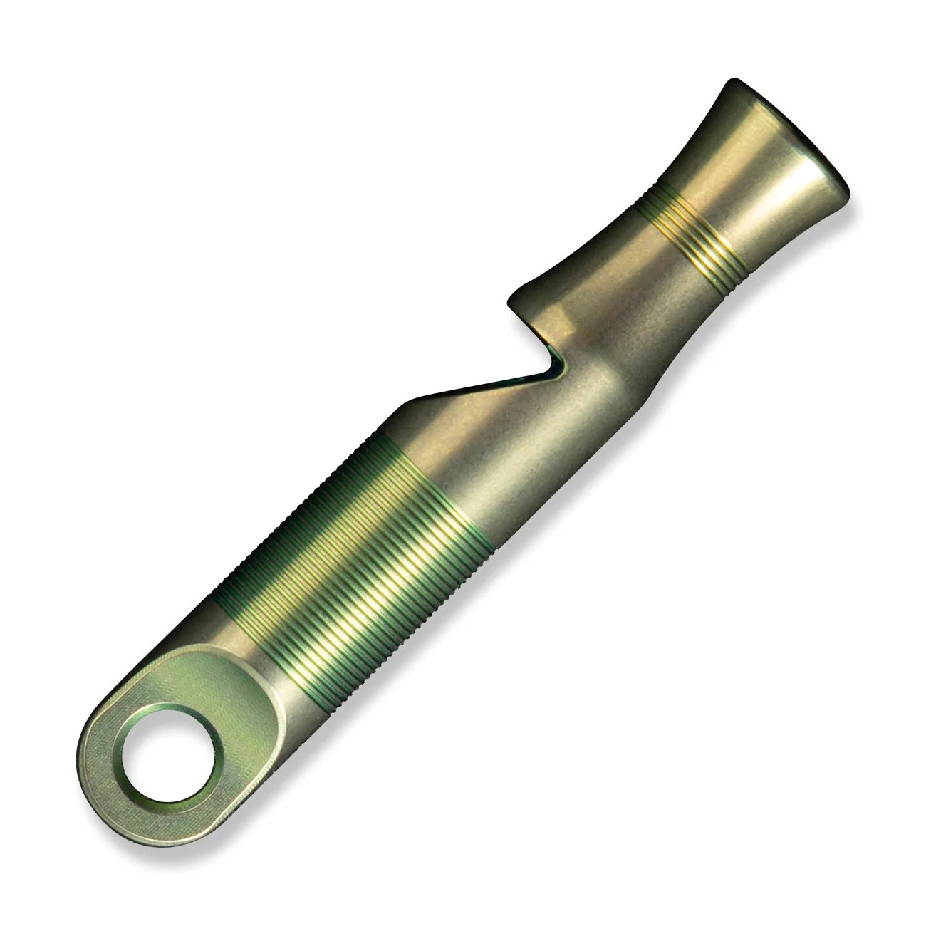 WEKNIFE Titanium Whistle With 1PC Brown Paracord A-05CP - Image 3