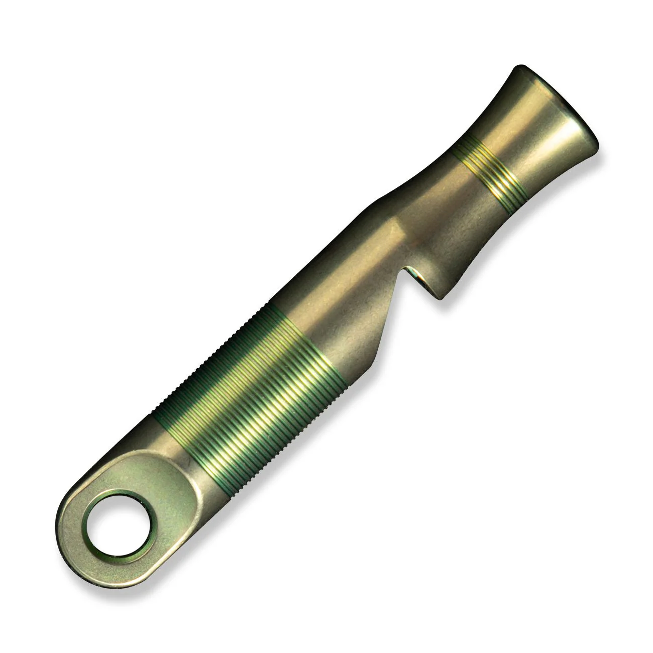 WEKNIFE Titanium Whistle With 1PC Brown Paracord A-05CP - Image 5