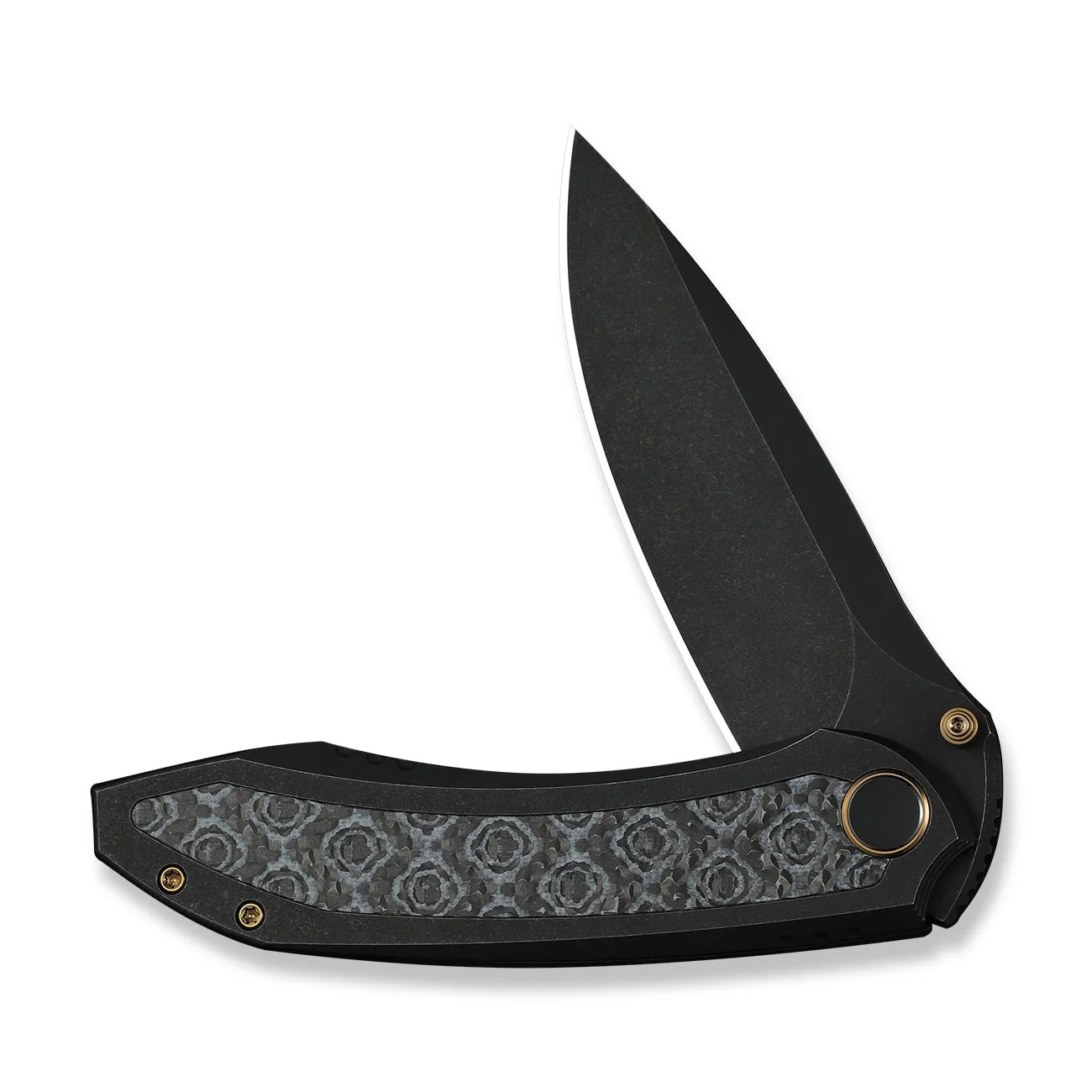WEKNIFE Winsome Thumb Stud & Front Flipper Knife Titanium & G10 & Carbon Fiber Handle (3.74" M390 Blade) WE23092-1 - Image 5