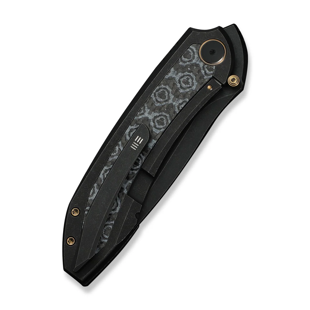 WEKNIFE Winsome Thumb Stud & Front Flipper Knife Titanium & G10 & Carbon Fiber Handle (3.74" M390 Blade) WE23092-1 - Image 7