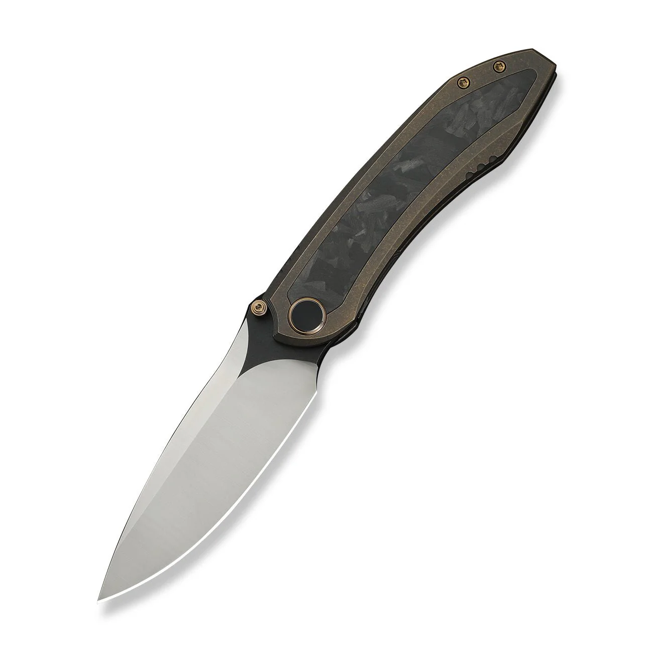 WEKNIFE Winsome Thumb Stud & Front Flipper Knife Titanium & Carbon Fiber Handle (3.74" M390 Blade) WE23092-3 - Image 3
