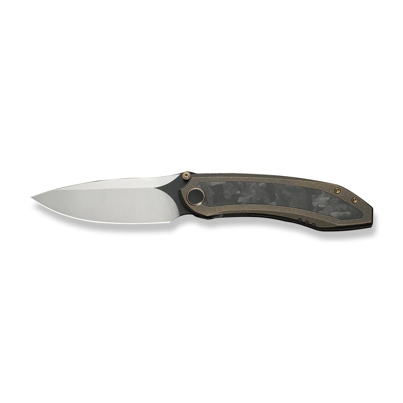 WEKNIFE Winsome Thumb Stud & Front Flipper Knife Titanium & Carbon Fiber Handle (3.74" M390 Blade) WE23092-3 - Image 4