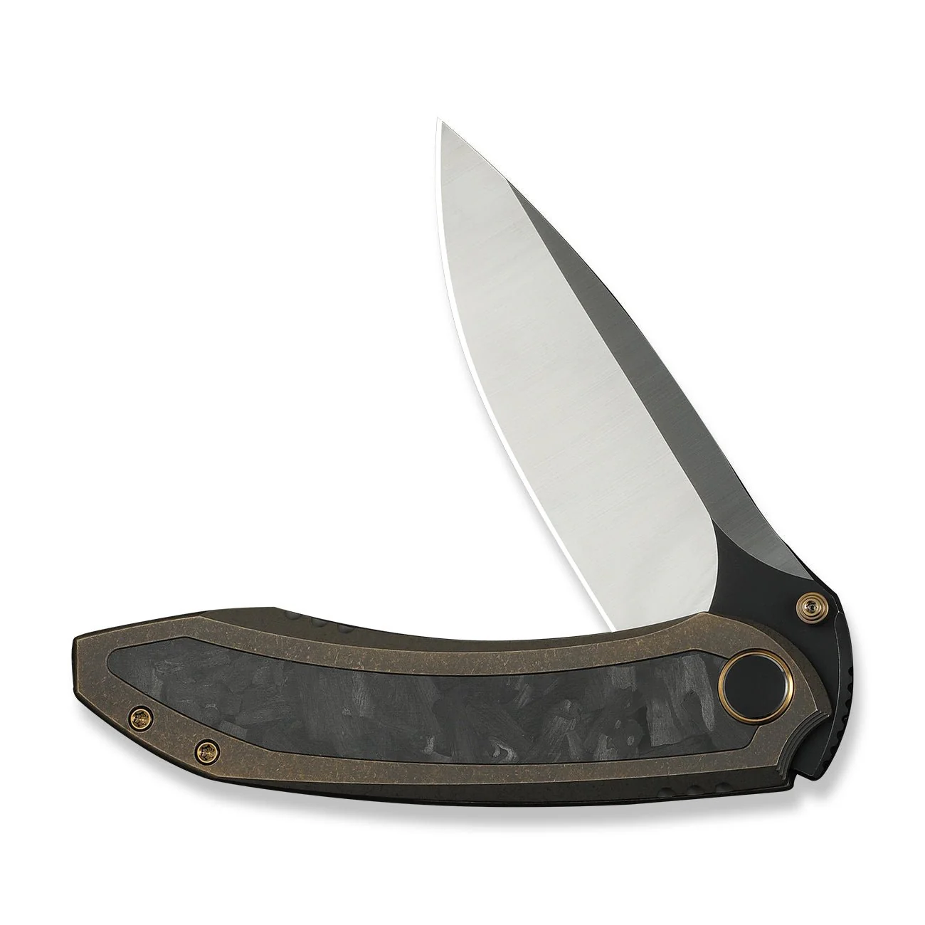 WEKNIFE Winsome Thumb Stud & Front Flipper Knife Titanium & Carbon Fiber Handle (3.74" M390 Blade) WE23092-3 - Image 5