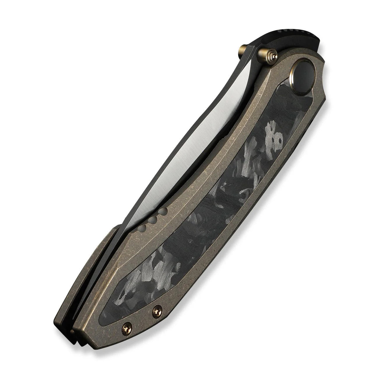 WEKNIFE Winsome Thumb Stud & Front Flipper Knife Titanium & Carbon Fiber Handle (3.74" M390 Blade) WE23092-3 - Image 8