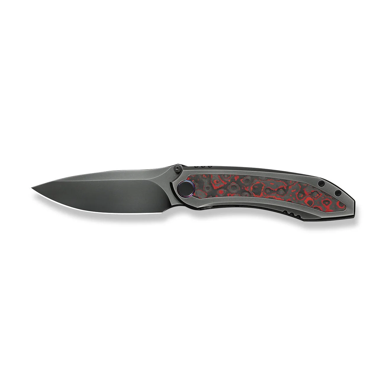 WEKNIFE Winsome Thumb Stud & Front Flipper Knife Titanium & FatCarbon Fiber Handle (3.74" M390 Blade) WE23092-4 - Image 4