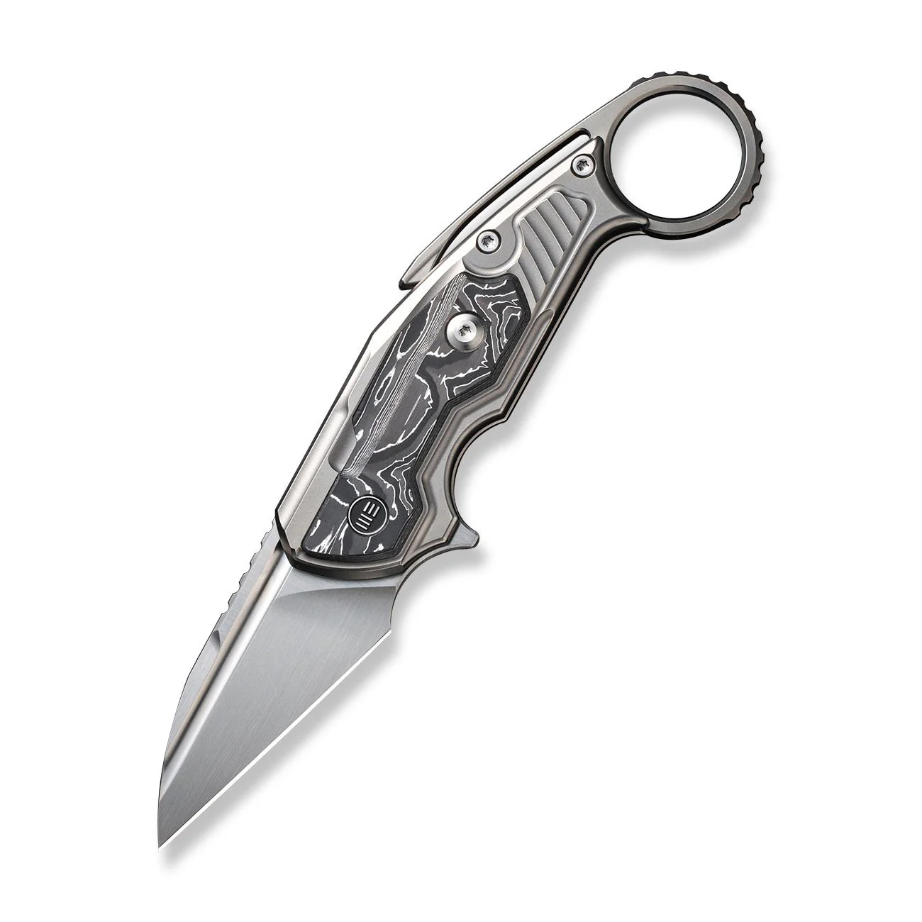 WEKNIFE Yardbird Flipper & Button Lock Knife Titanium & Carbon Fiber Handle (2.44" CPM 20CV Blade) WE22021-3 - Image 3