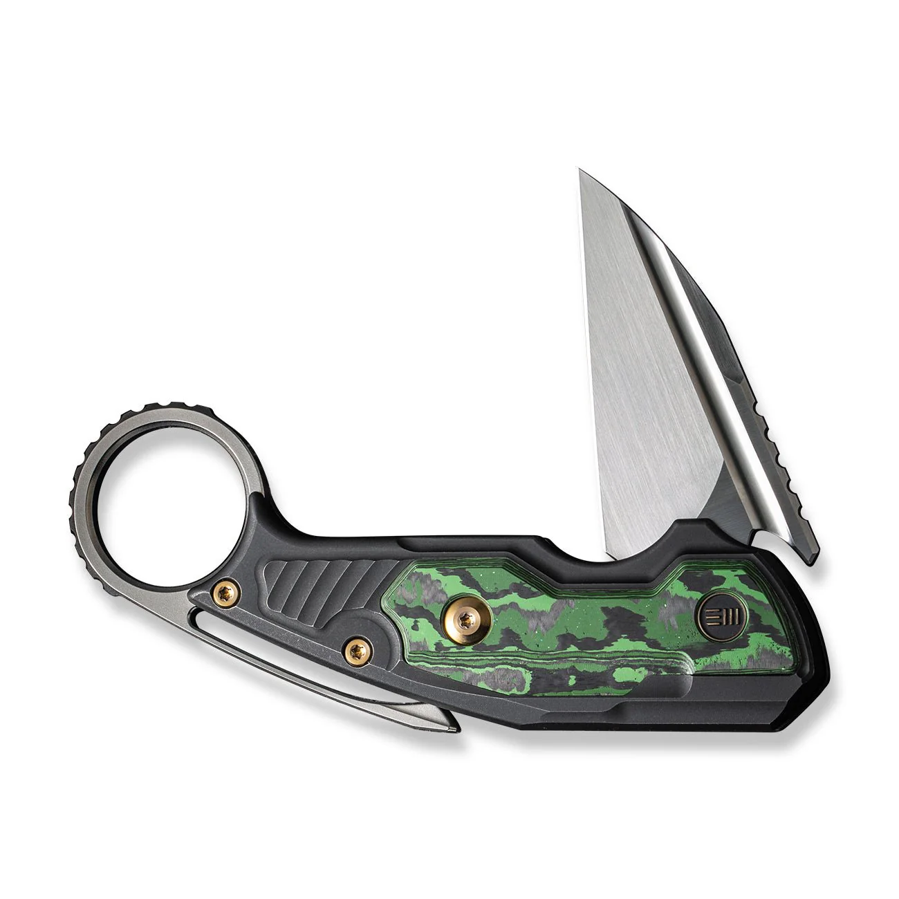 WEKNIFE Yardbird Flipper & Button Lock Knife Titanium & FatCarbon Fiber Handle (2.44" CPM 20CV Blade) WE22021-4 - Image 5