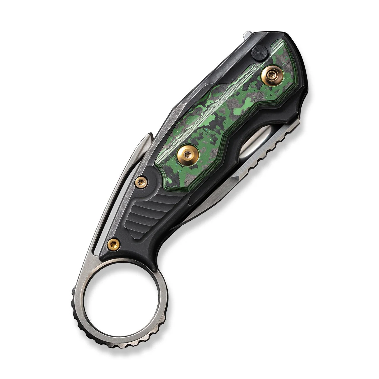 WEKNIFE Yardbird Flipper & Button Lock Knife Titanium & FatCarbon Fiber Handle (2.44" CPM 20CV Blade) WE22021-4 - Image 7