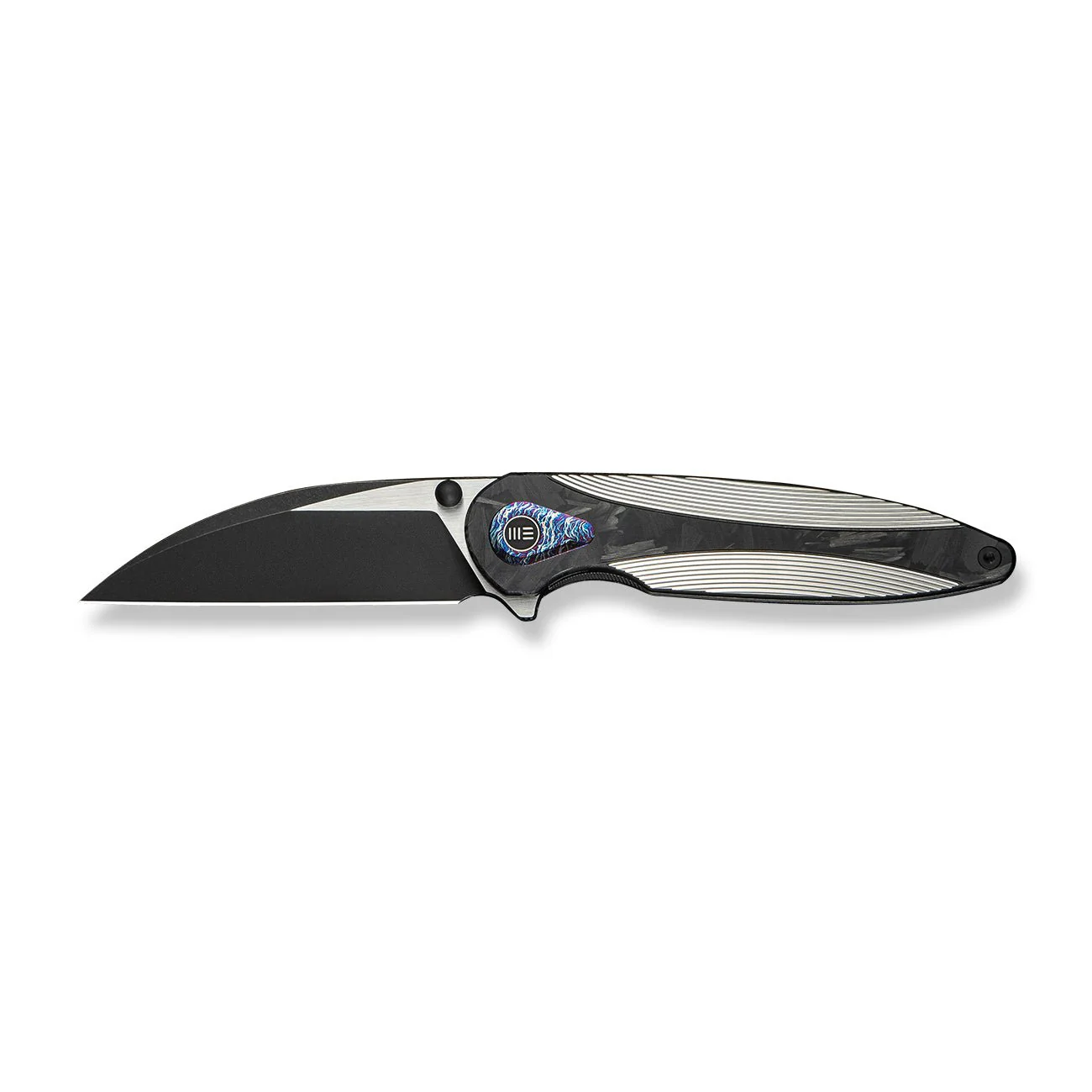 WEKNIFE Zenthra Flipper & Thumb Stud Knife Titanium & Carbon Fiber Handle (3.3" M390 Blade) WE24021C-1 - Image 4