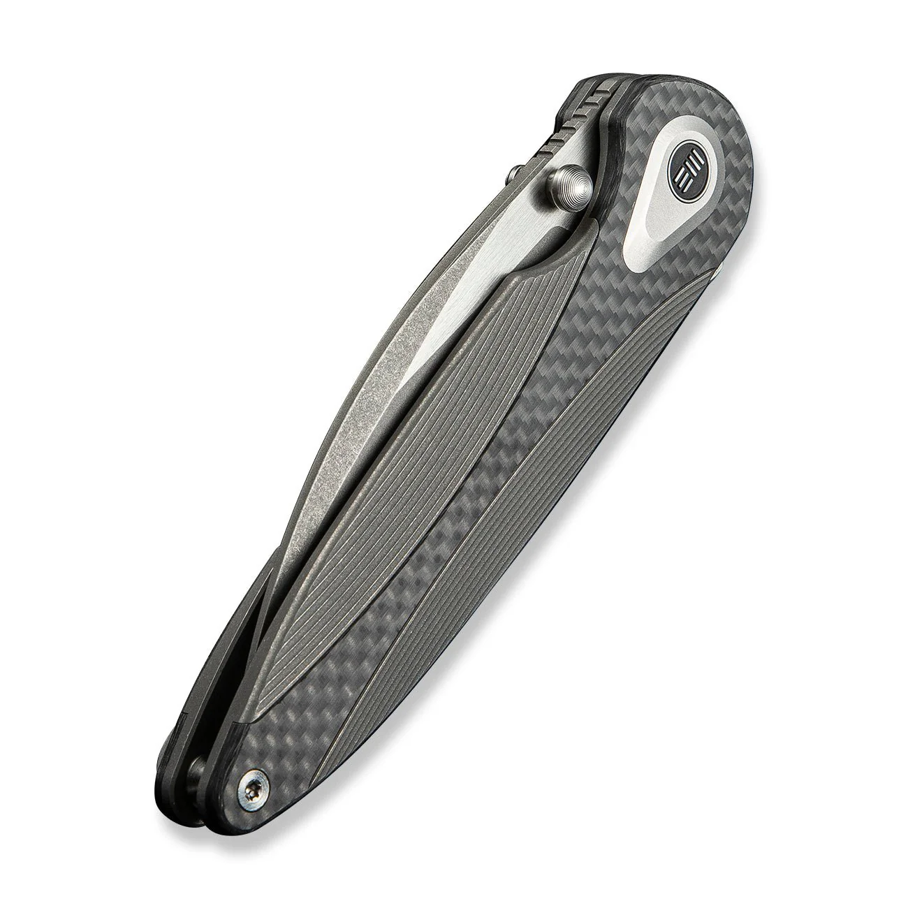WEKNIFE Zenthra Flipper & Thumb Stud Knife Titanium & Carbon Fiber Handle (3.3" M390 Blade) WE24021C-2 - Image 8