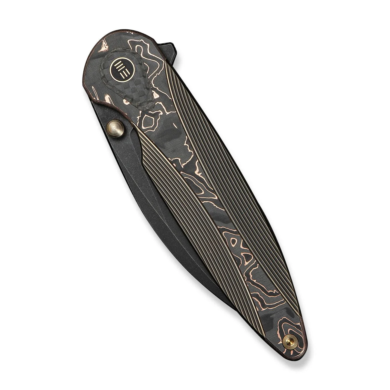 WEKNIFE Zenthra Flipper & Thumb Stud Knife Titanium & Carbon Fiber Handle (3.3" M390 Blade) WE24021C-3 - Image 6