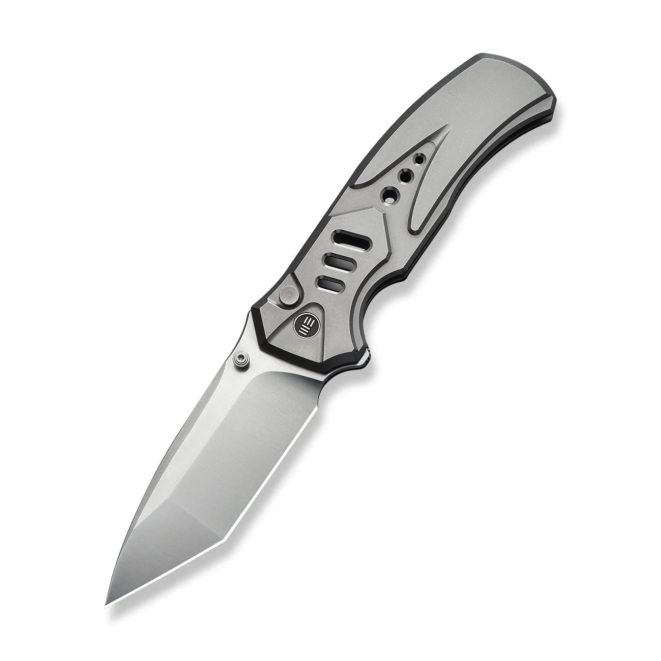WEKNIFE Zentron Flipper & Thumb Stud & Button Lock Knife Gray Titanium Handle (3.48" Satin Finished Bohler M390 Blade) WE24094-2 - Image 3