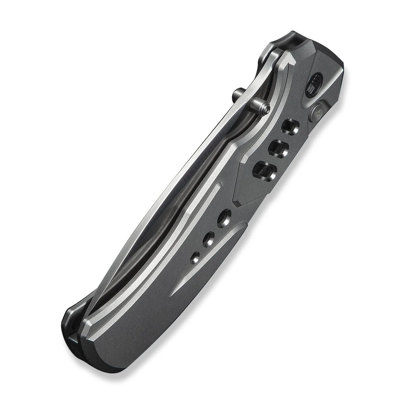 WEKNIFE Zentron Flipper & Thumb Stud & Button Lock Knife Gray Titanium Handle (3.48" Satin Finished Bohler M390 Blade) WE24094-2 - Image 8