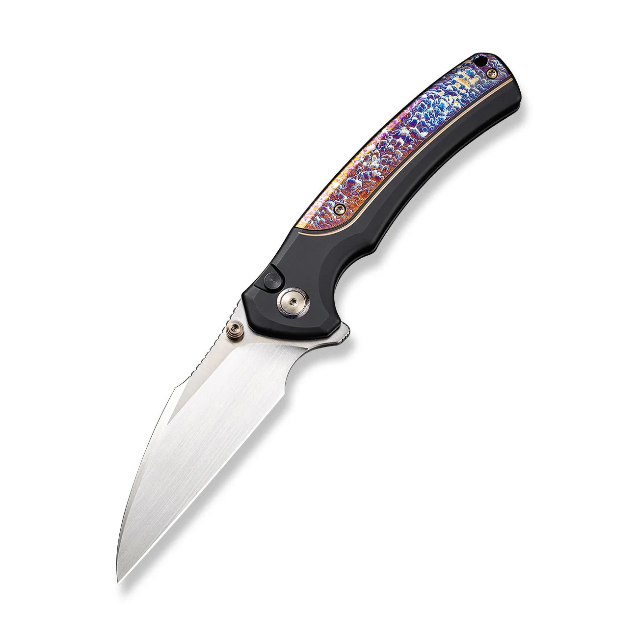 WEKNIFE Ziffius Flipper & Thumb Stud & Button Lock Knife Titanium Handle (3.7" CPM 20CV Blade) WE22024D-2 - Image 3