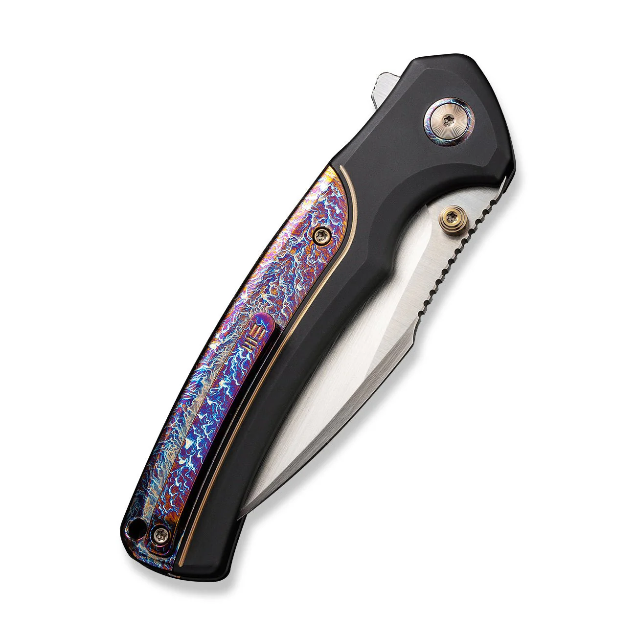 WEKNIFE Ziffius Flipper & Thumb Stud & Button Lock Knife Titanium Handle (3.7" CPM 20CV Blade) WE22024D-2 - Image 7