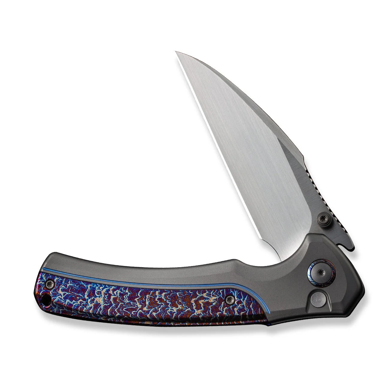 WEKNIFE Ziffius Flipper & Thumb Stud & Button Lock Knife Titanium Handle (3.7" CPM 20CV Blade) WE22024D-4 - Image 5