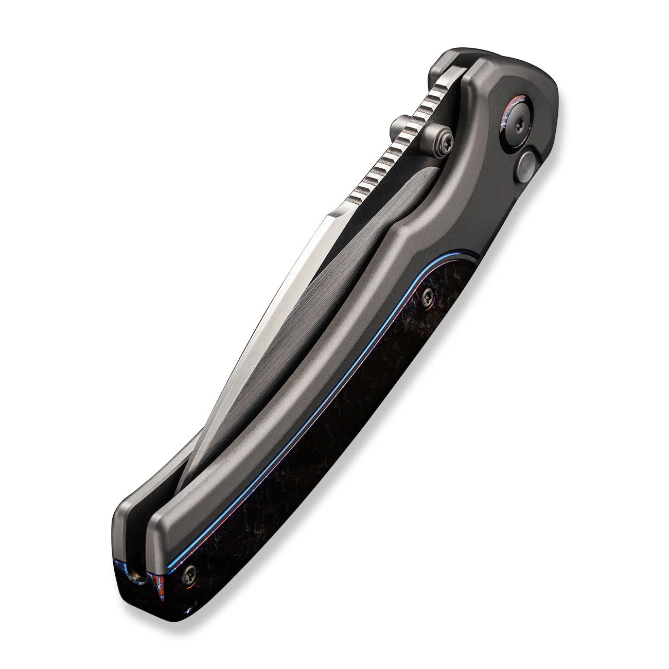 WEKNIFE Ziffius Flipper & Thumb Stud & Button Lock Knife Titanium Handle (3.7" CPM 20CV Blade) WE22024D-4 - Image 8