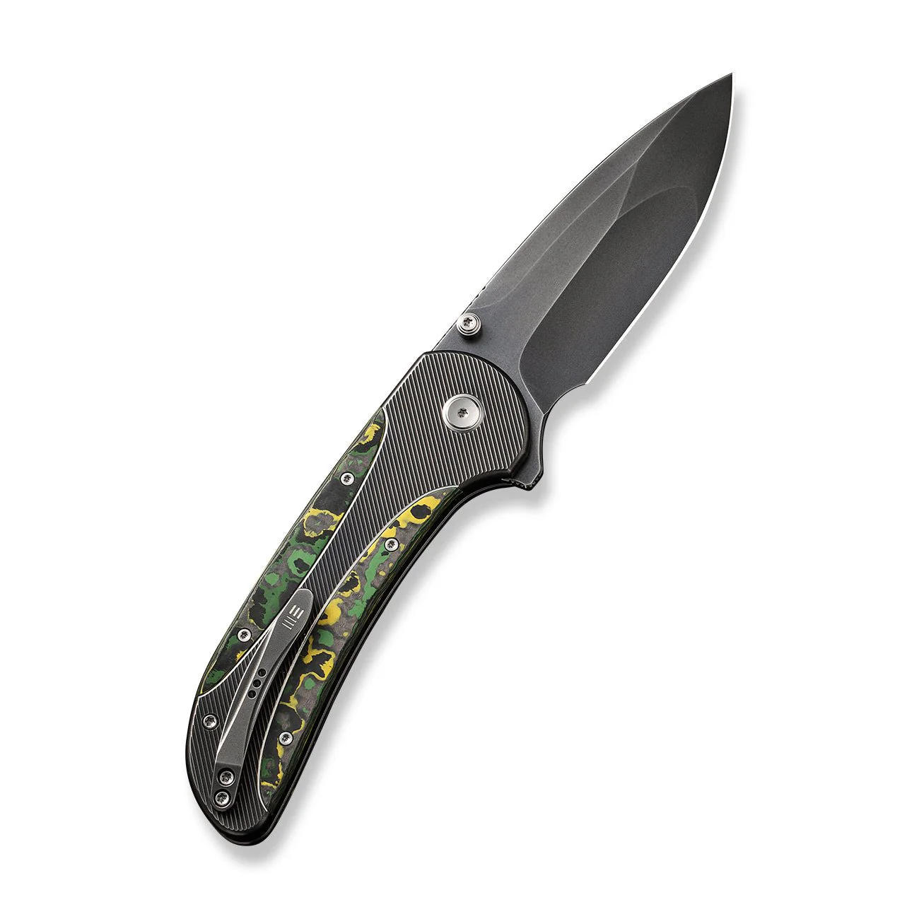 WEKNIFE Zizzit Flipper & Thumb Stud & Button Lock Knife Titanium & FatCarbon Fiber Handle (3.8" CPM 20CV Blade) WE23031-4 - Image 2